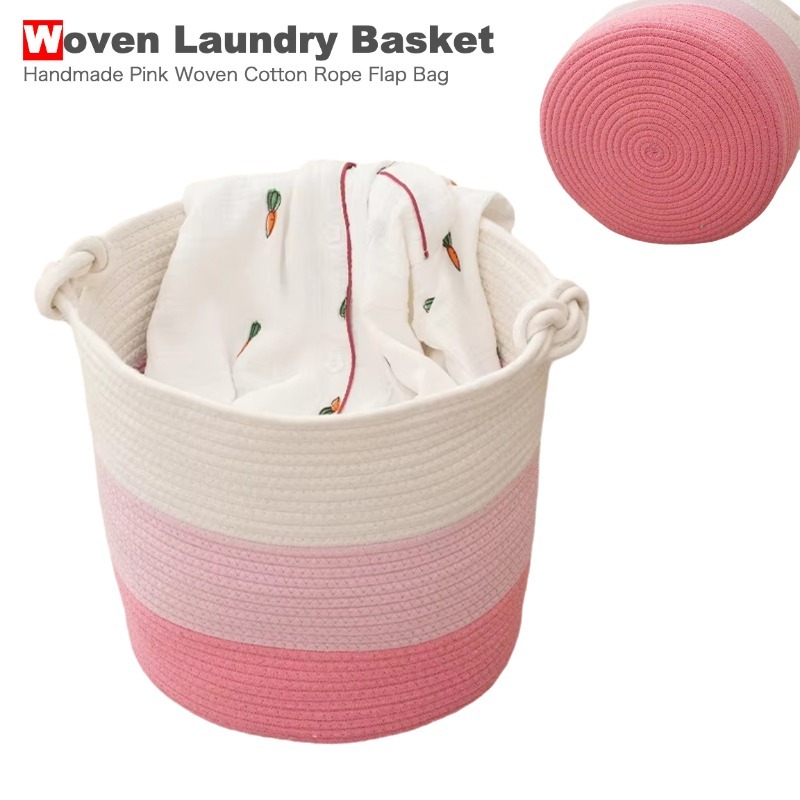 Baby Products Eco Friendly - Large Woven Laundry Basket with Handles