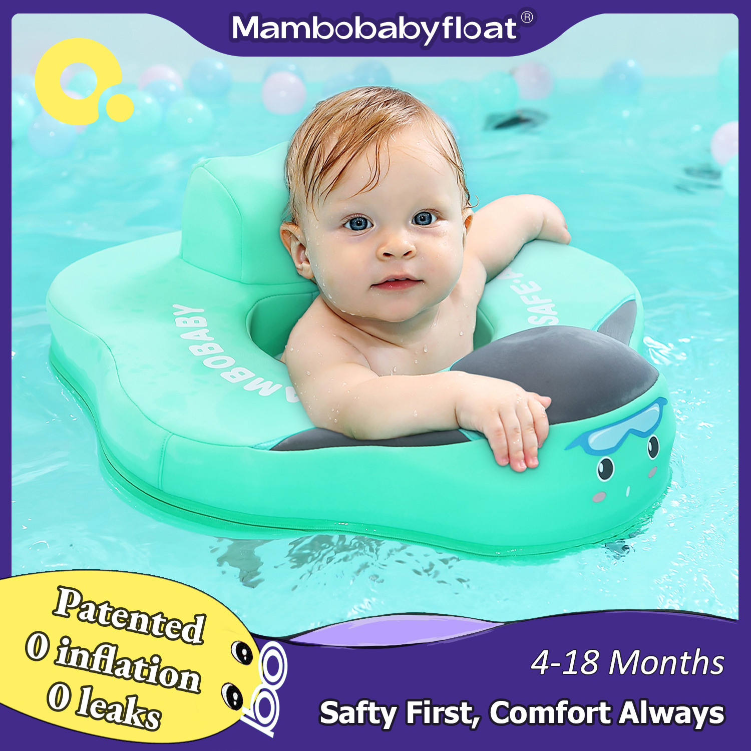 Baby Swimming Floater - mambobaby Baby float with Seat large