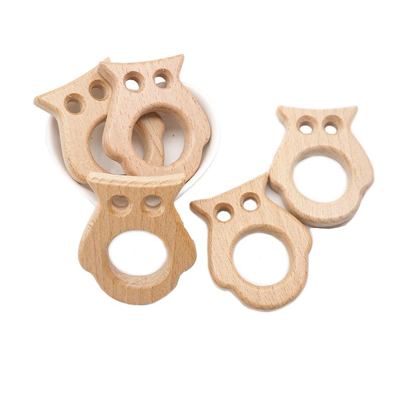 Chenkai 10pcs Owl Wooden Teeth - Baby Products Eco Friendly のレビューと価格