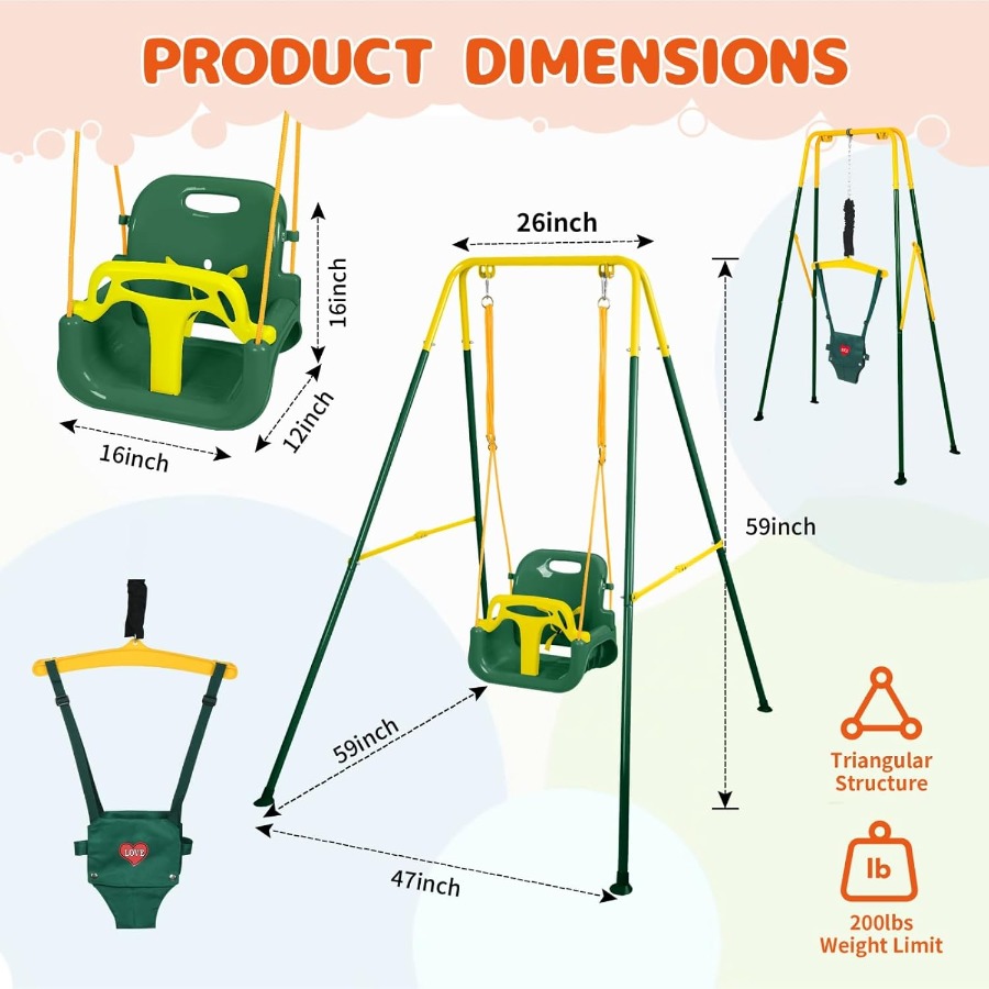 Toddler Swing Set and Baby Jum - Baby Swing Bouncer のレビューと価格