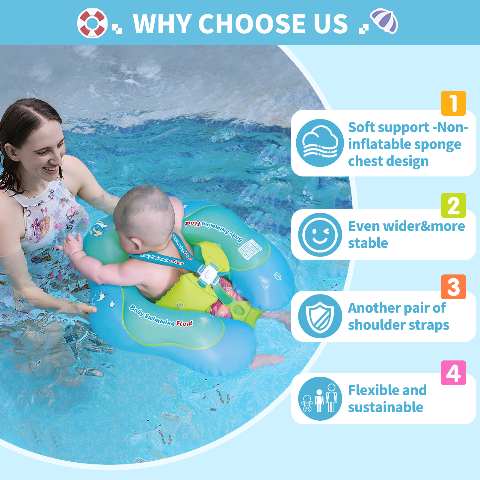 Swimbobo Baby Float Upgrades w - Baby Swimming Floater のレビューと価格