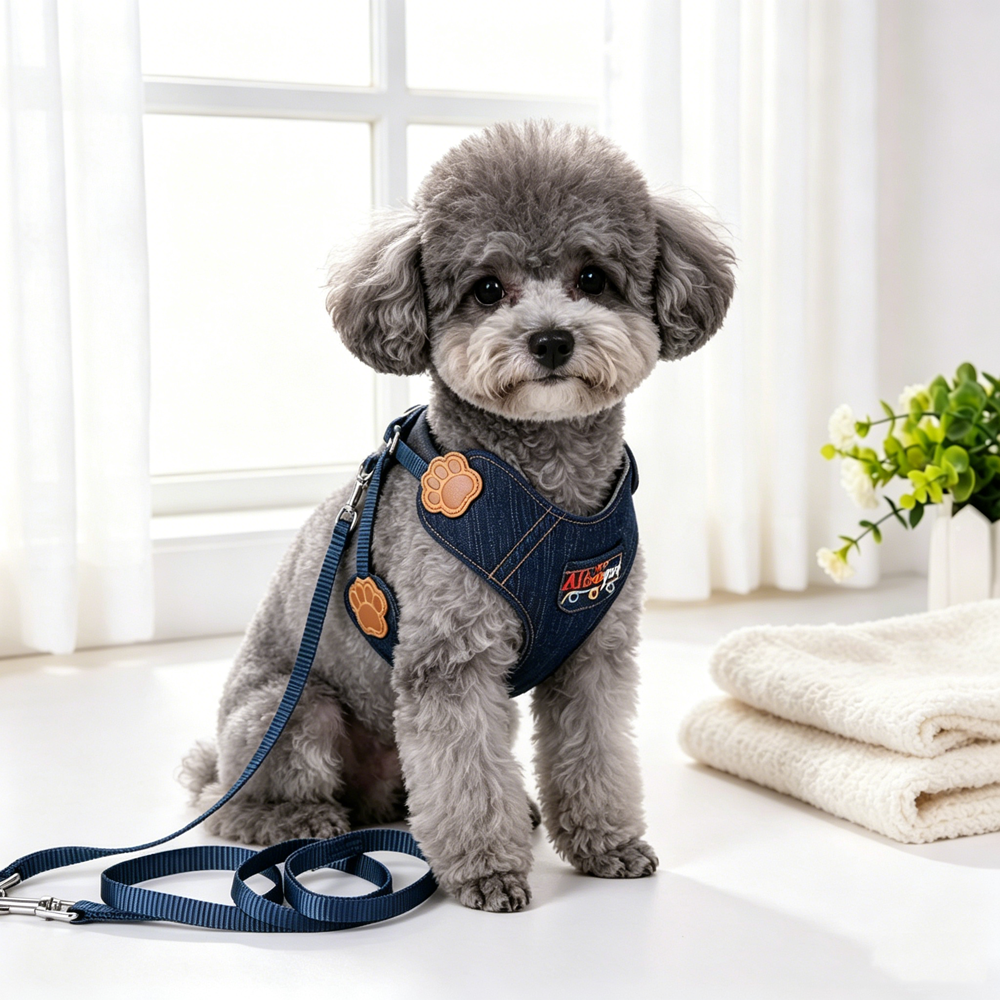Denim Blue Paw Pet Harness Ves - Baby Products On Sale のレビューと価格