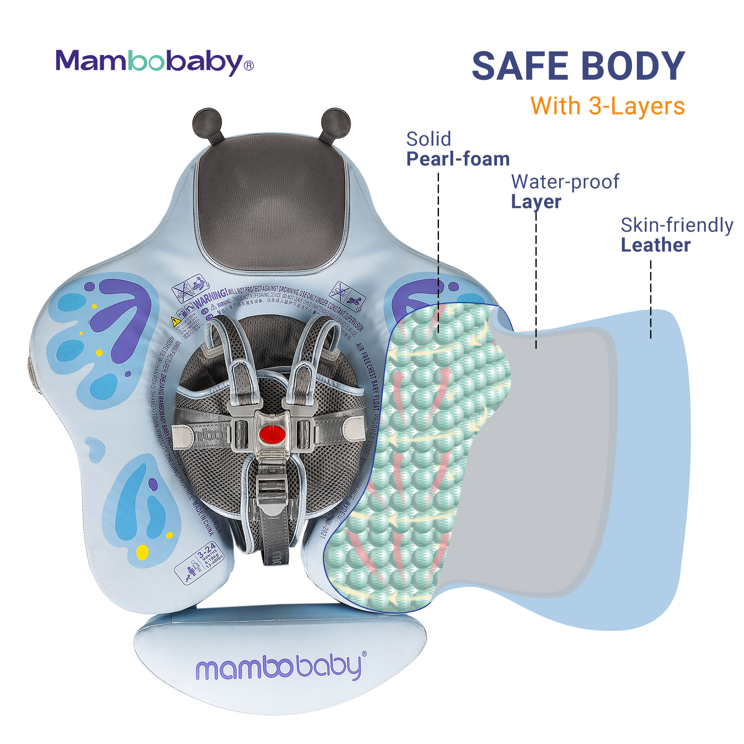 Mambobaby Baby Pool Float with - Baby Swimming Floater のレビューと価格