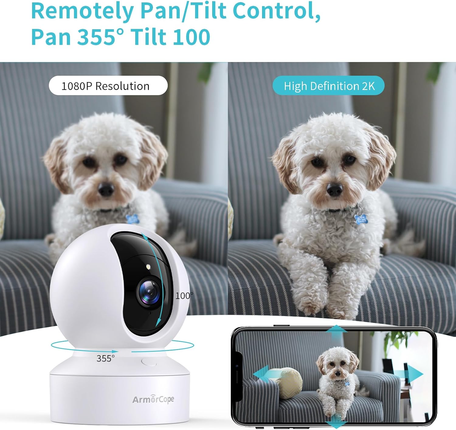 Pet Camera 2K HD Dog Camera wi - Baby Products Clicks のレビューと価格